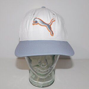 PUMA GOLF Dry Cell Mens White Gray Orange Adjustable hat Cap